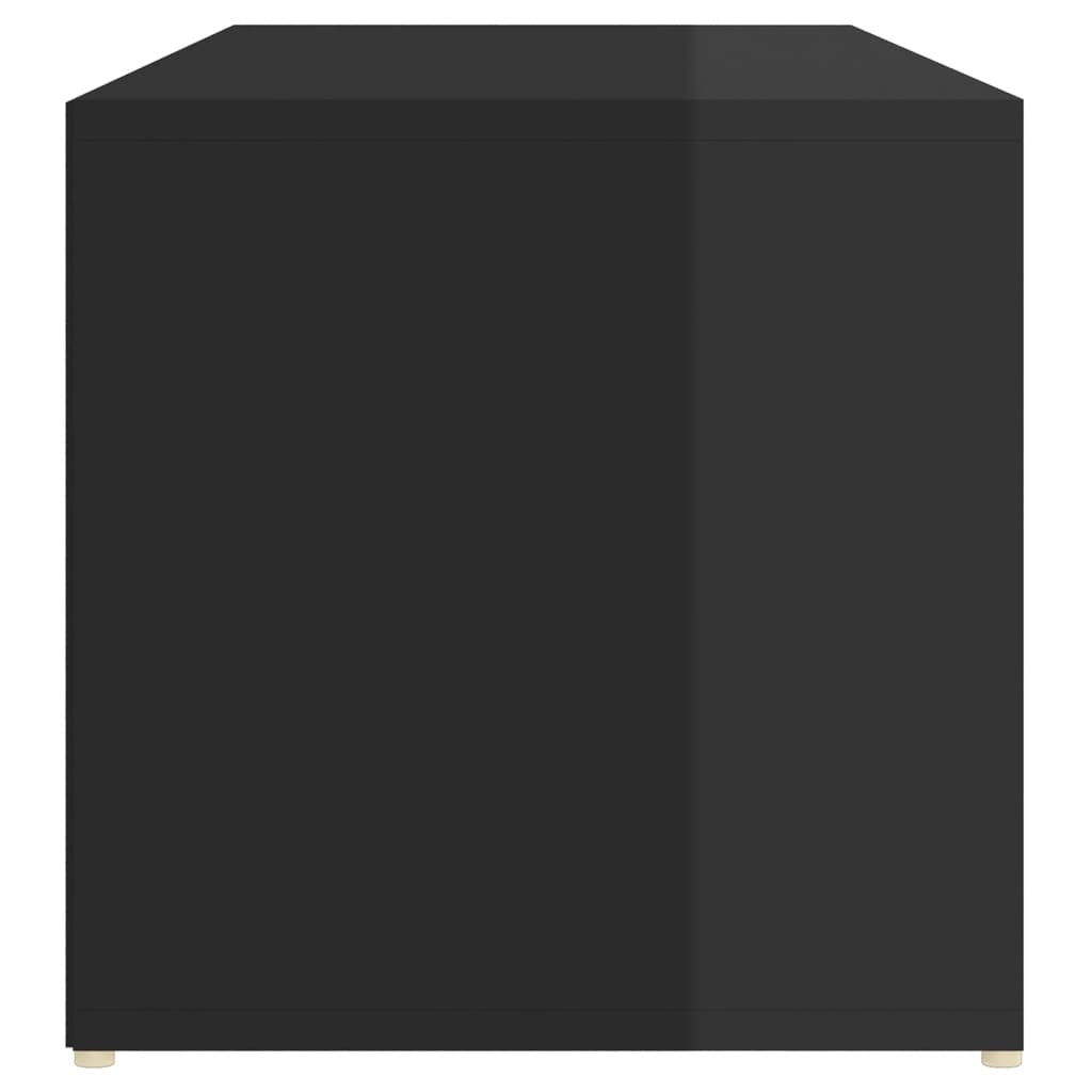 vidaXL magasfényű fekete forgácslap cipőtároló pad 105 x 35 x 35 cm