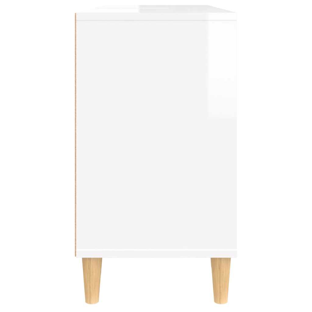 vidaXL magasfényű fehér szerelt fa mosdószekrény 80 x 33 x 60 cm