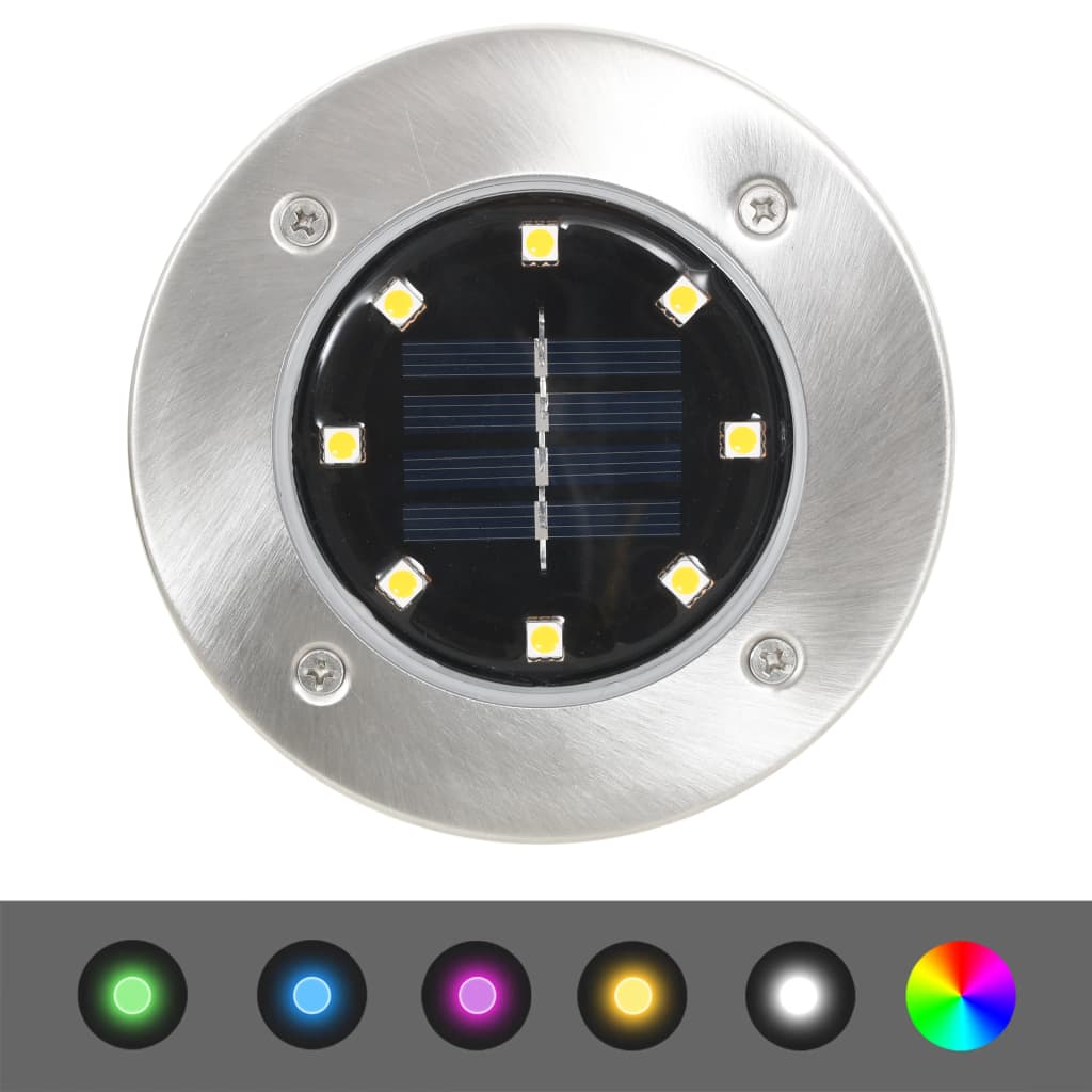 vidaXL 8 db RGB színű napelemes talajba szúrható LED-lámpa