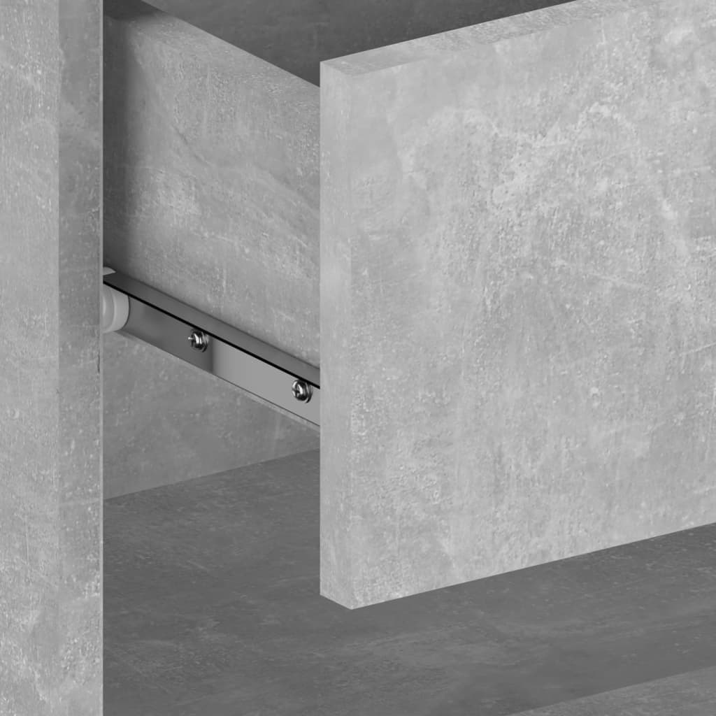 vidaXL betonszürke falra szerelhető éjjeliszekrény