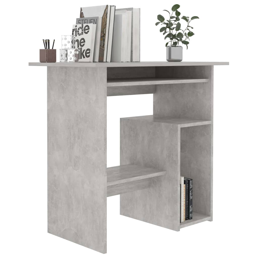 vidaXL betonszürke forgácslap íróasztal 80 x 45 x 74 cm