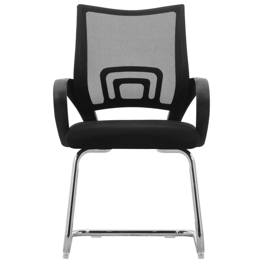 325496 vidaXL Cantilever Office Chair Black Mesh Fabric
