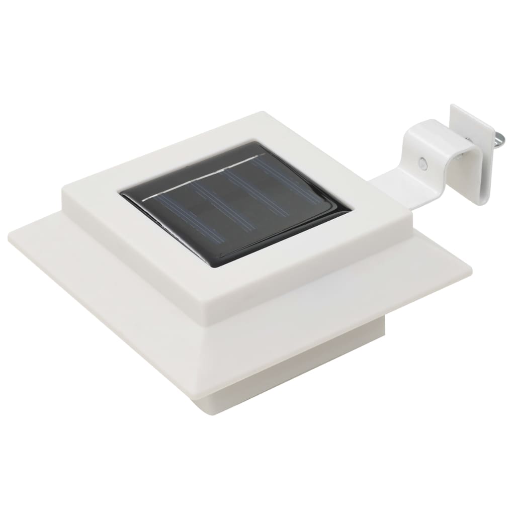 vidaXL 12 db fehér négyzet alakú kültéri napelemes LED lámpa 12 cm
