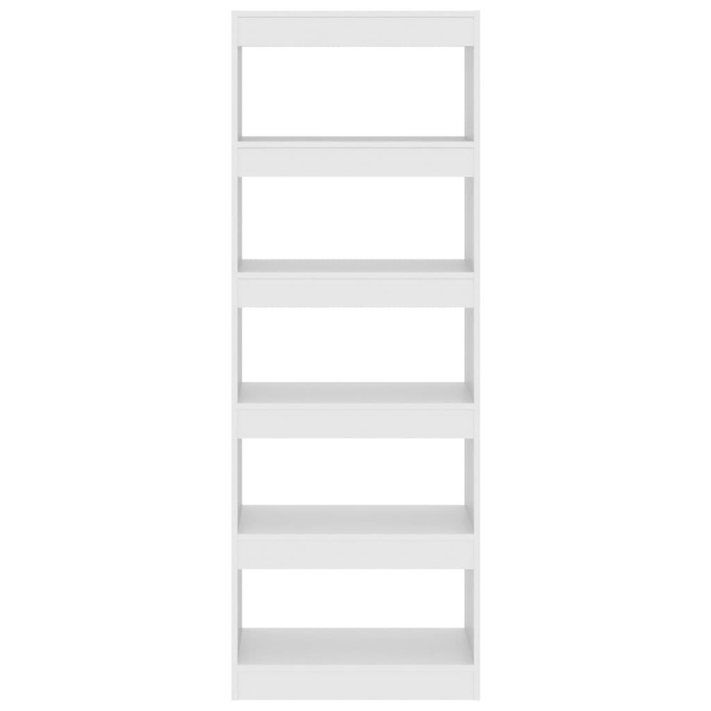 vidaXL fehér forgácslap könyvszekrény/térelválasztó 60 x 30 x 166 cm