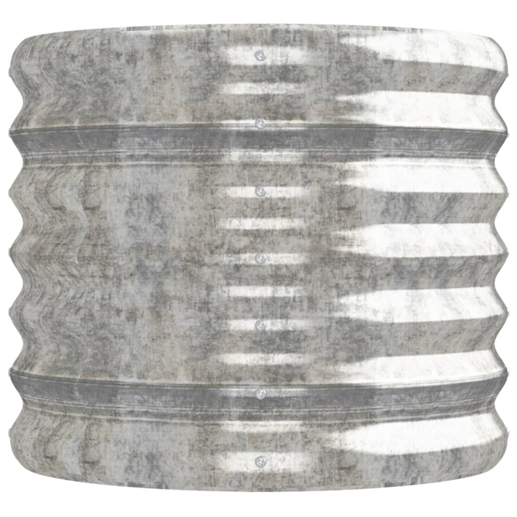 vidaXL ezüstszínű porszórt acél kerti magaságyás 152x40x36 cm