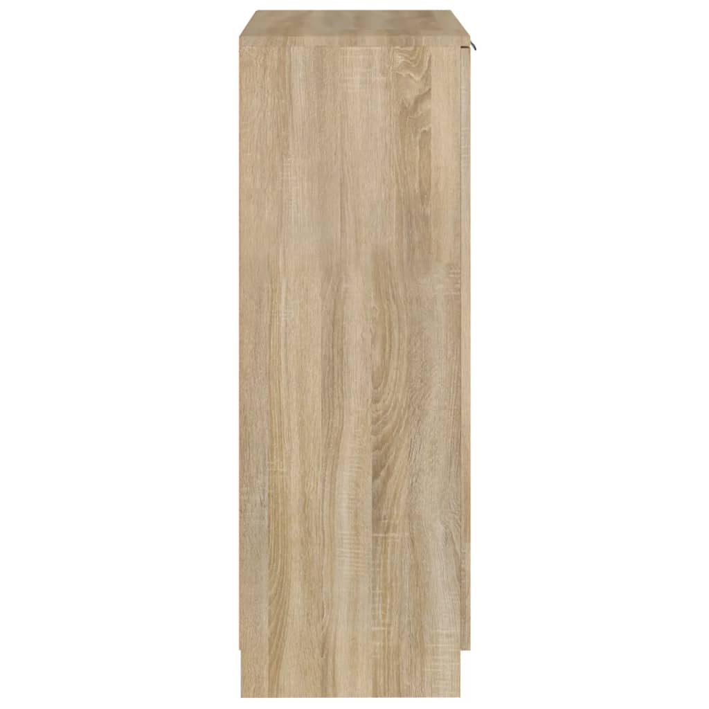 vidaXL sonoma-tölgyszínű szerelt fa cipősszekrény 59 x 35 x 100 cm