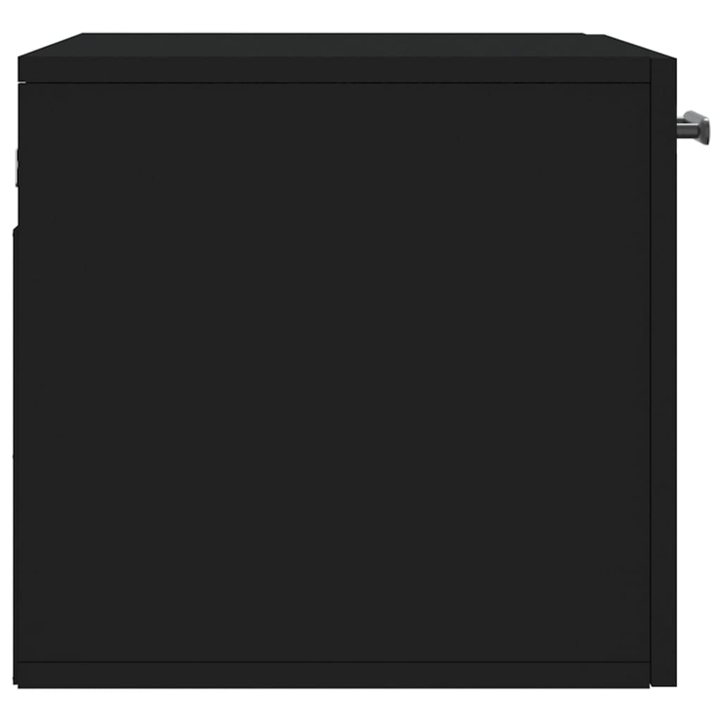 vidaXL fekete szerelt fa faliszekrény 60 x 36,5 x 35 cm