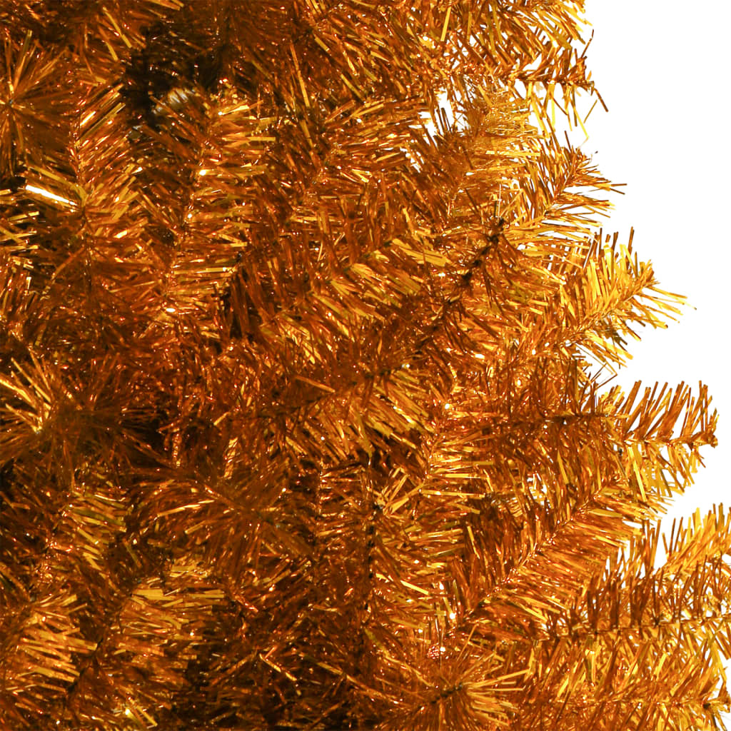 vidaXL aranyszínű PET műkarácsonyfa állvánnyal 120 cm