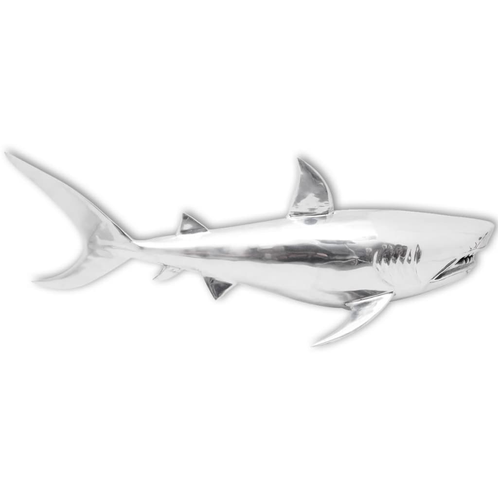 vidaXL falra rögzíthető cápa dekoráció alumínium ezüst