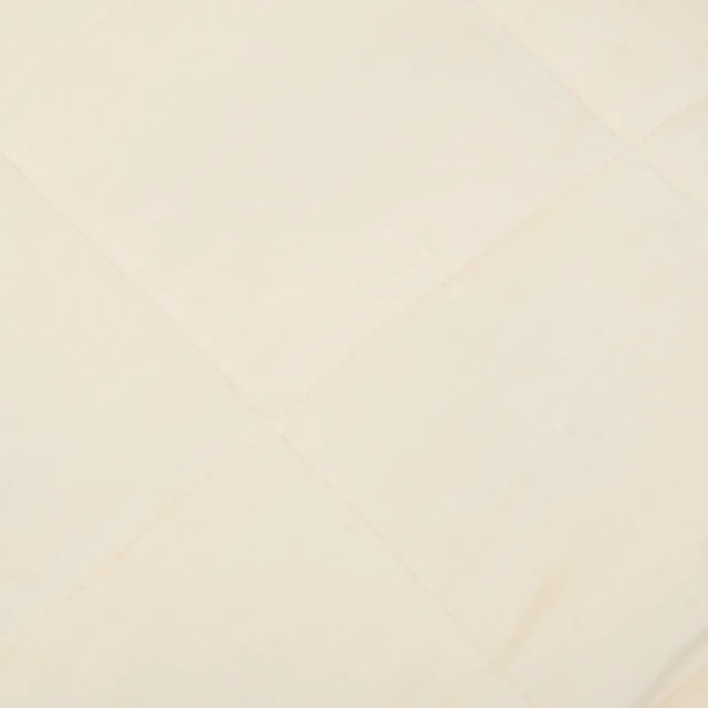 vidaXL világos krémszínű szövet súlyozott takaró 152 x 203 cm 11 kg