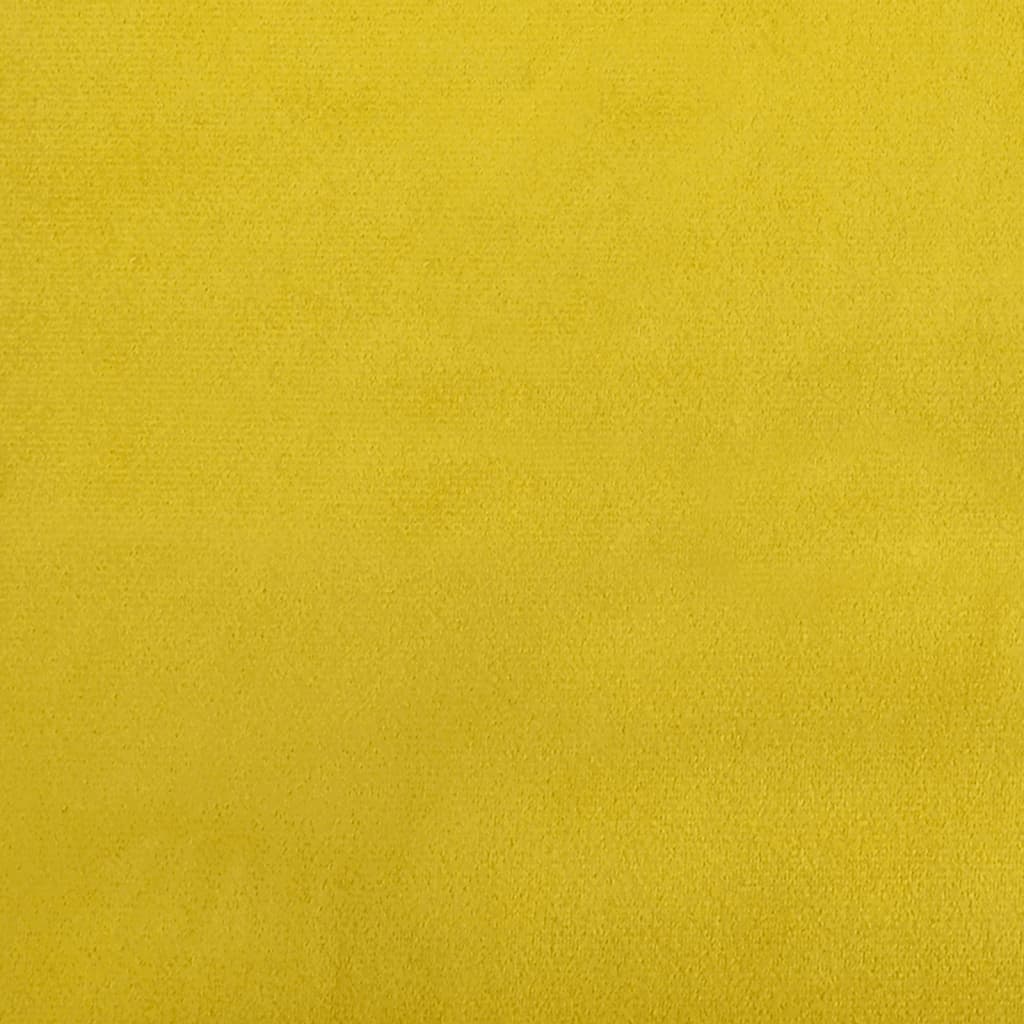 vidaXL 3 részes sárga bársony ülőgarnitúra párnákkal