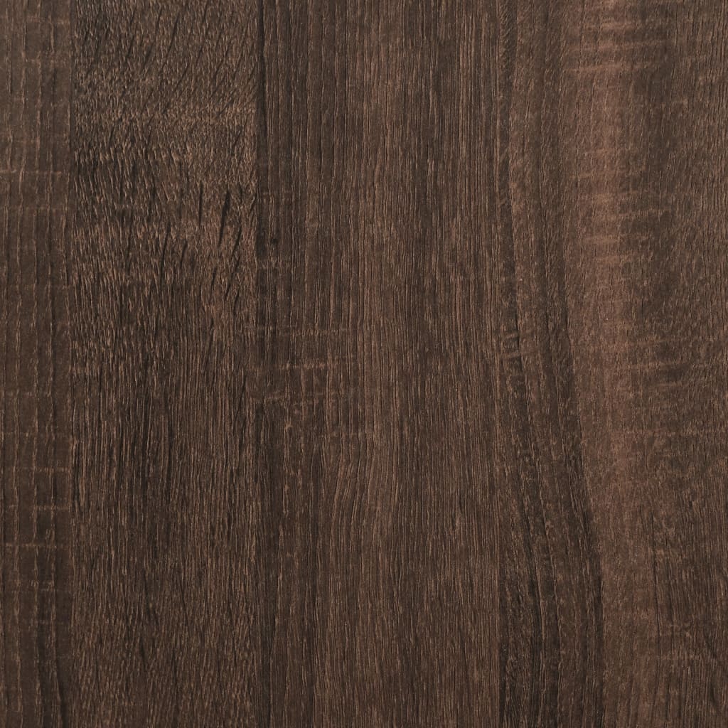 vidaXL 4 részes barna tölgy színű szerelt fa fürdőszobaszekrény-szett