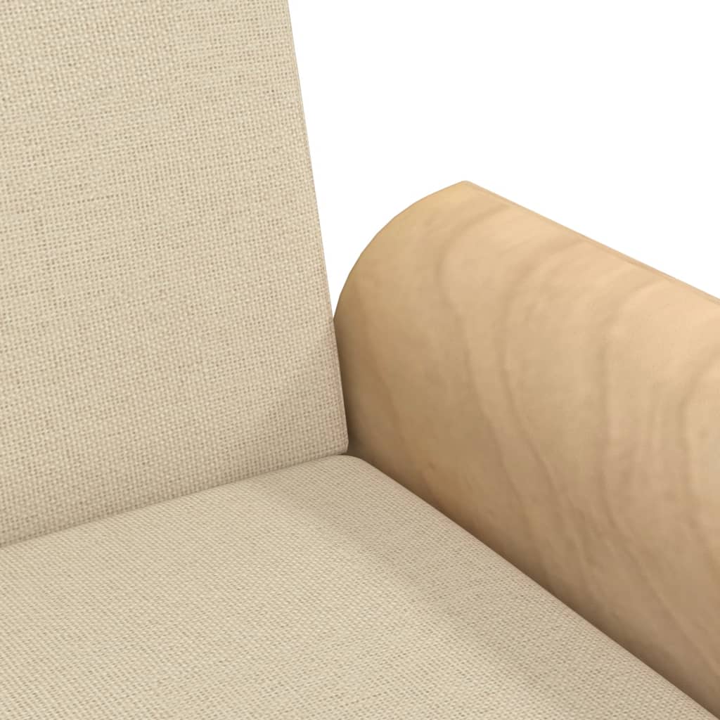 vidaXL krémszínű szövet kanapéágy karfával