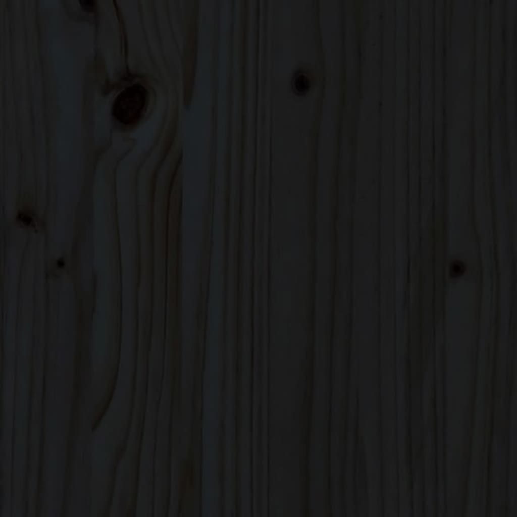 vidaXL fekete tömör fenyőfa rönktároló 33,5 x 30 x 110 cm