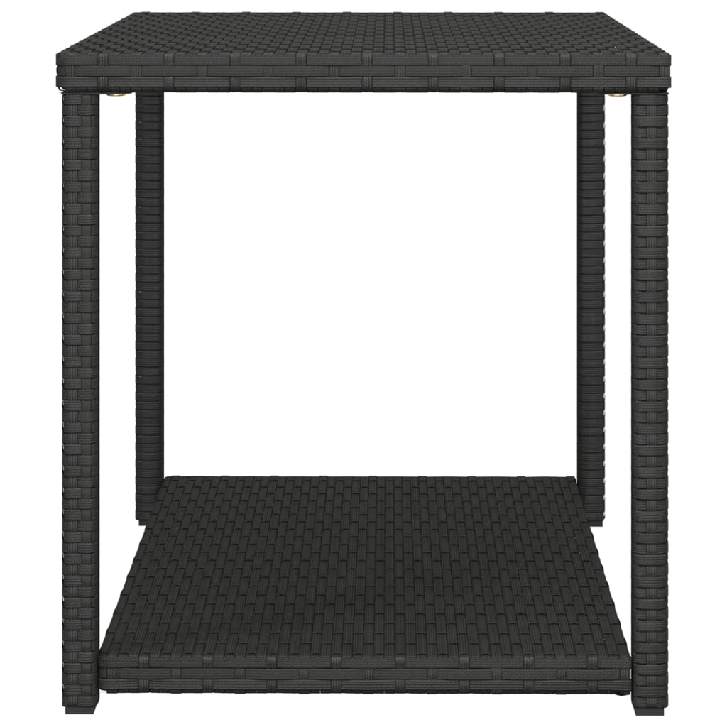 vidaXL fekete polyrattan kisasztal 55 x 45 x 49 cm
