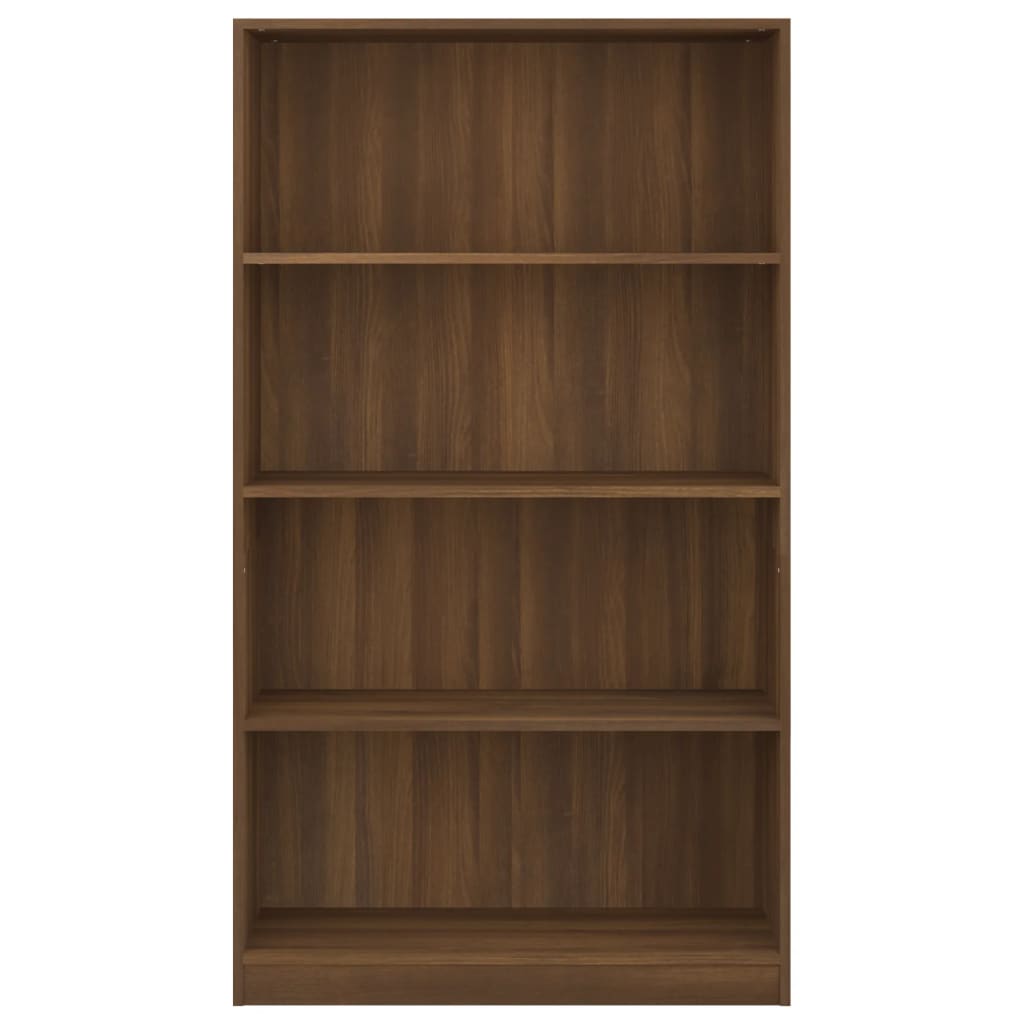 vidaXL 4 szintes barna tölgyszínű fa könyvszekrény 80 x 24 x 142 cm