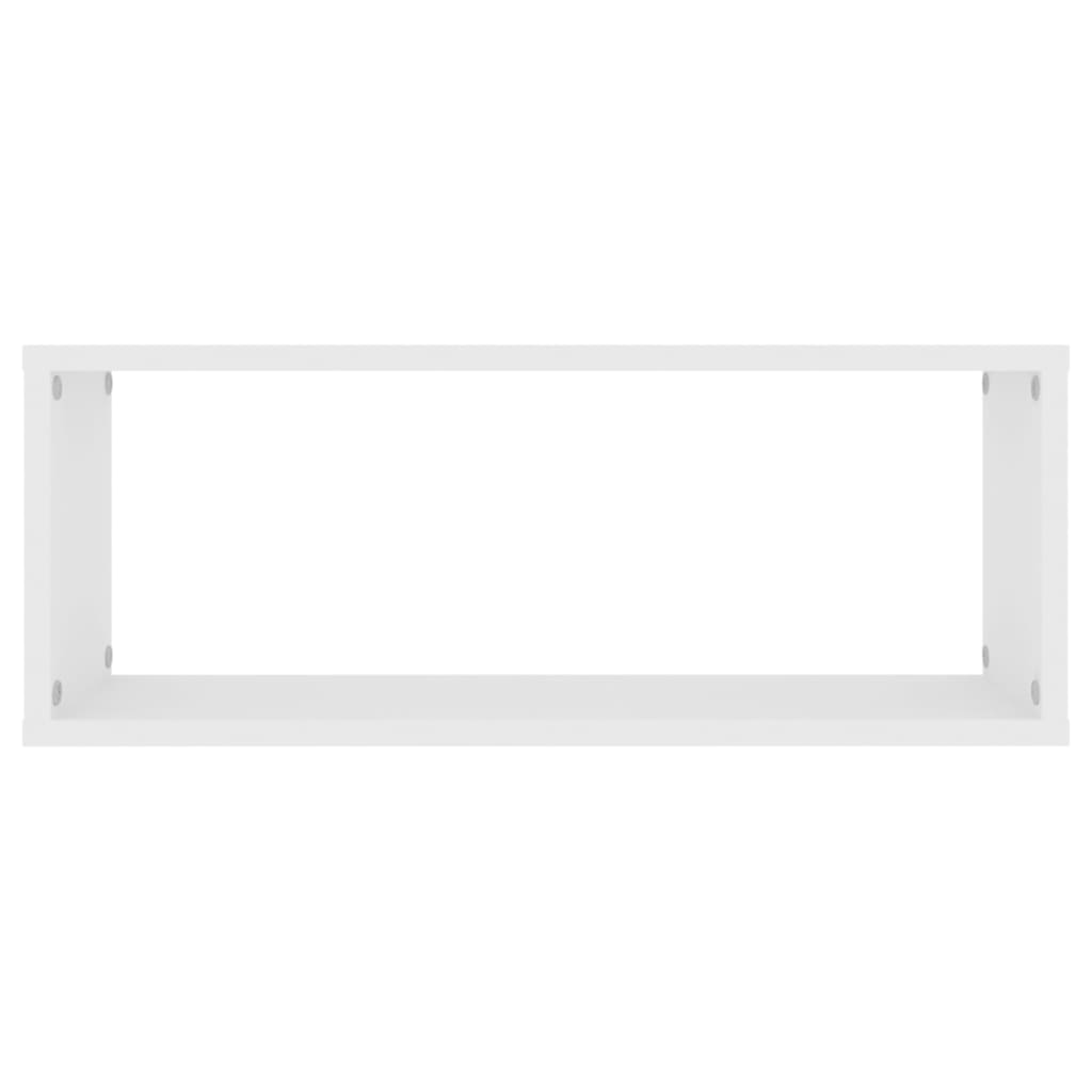 vidaXL 4 db fehér forgácslap fali kockapolc 60 x 15 x 23 cm