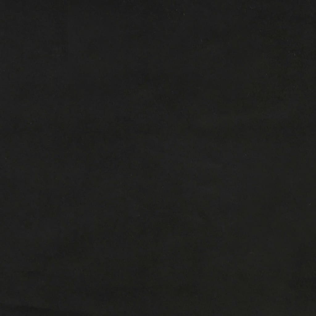 vidaXL fekete bársony ágykeret 100x200 cm
