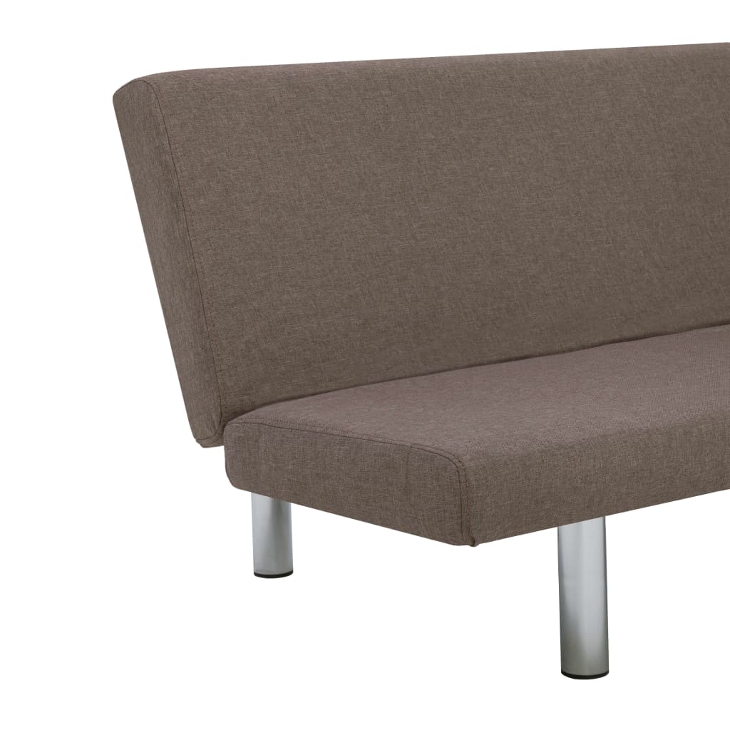 282201 vidaXL Sofa Bed Taupe Polyester