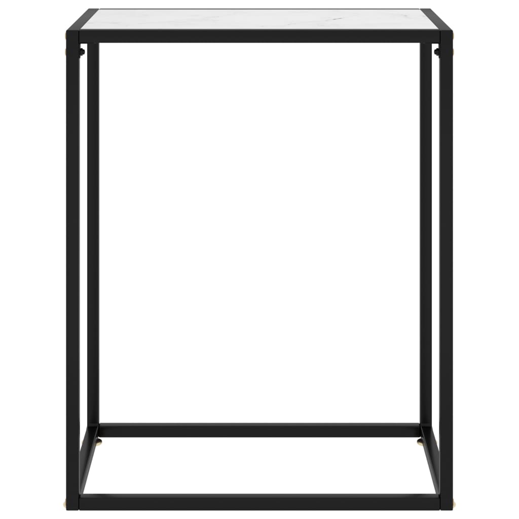 vidaXL fehér edzett üveg tálalóasztal 60 x 35 x 75 cm