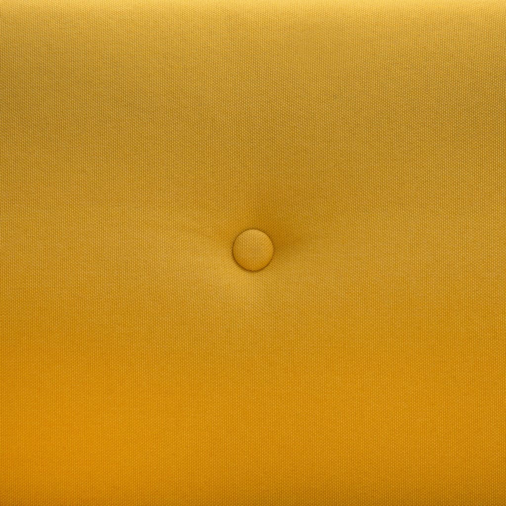 vidaXL 2 személyes sárga szövetkanapé 115 x 60 x 67 cm
