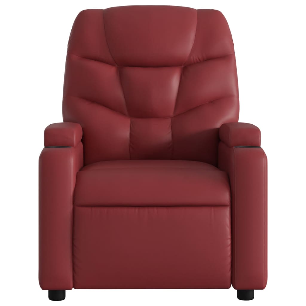 vidaXL bordó műbőr dönthető fotel