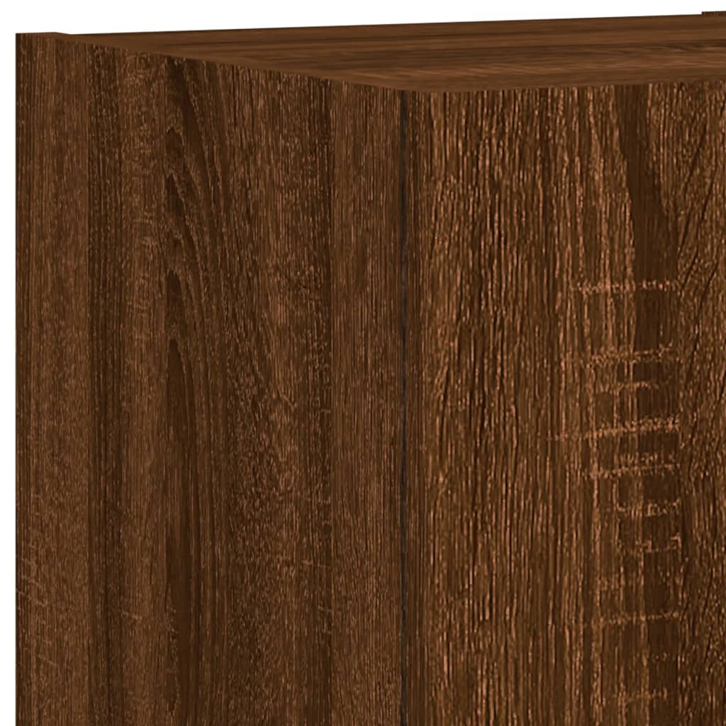 vidaXL 6 darab barna tölgyszínű szerelt fa TV-bútor LED-del