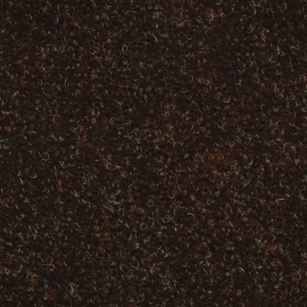 vidaXL 15 db barna tűlyukasztott öntapadó lépcsőszőnyeg 65 x 21 x 4 cm