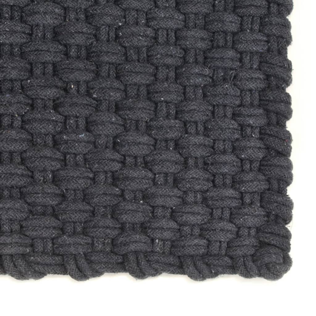 vidaXL négyszögletes antracit pamut szőnyeg 80x160 cm