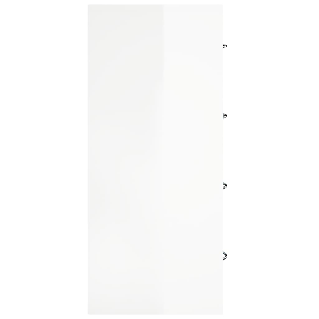 vidaXL magasfényű fehér tálalószekrény 4 fiókkal 60 x 30,5 x 71 cm