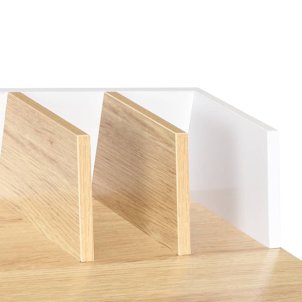 vidaXL fehér és természetes színű íróasztal 80 x 50 x 84 cm