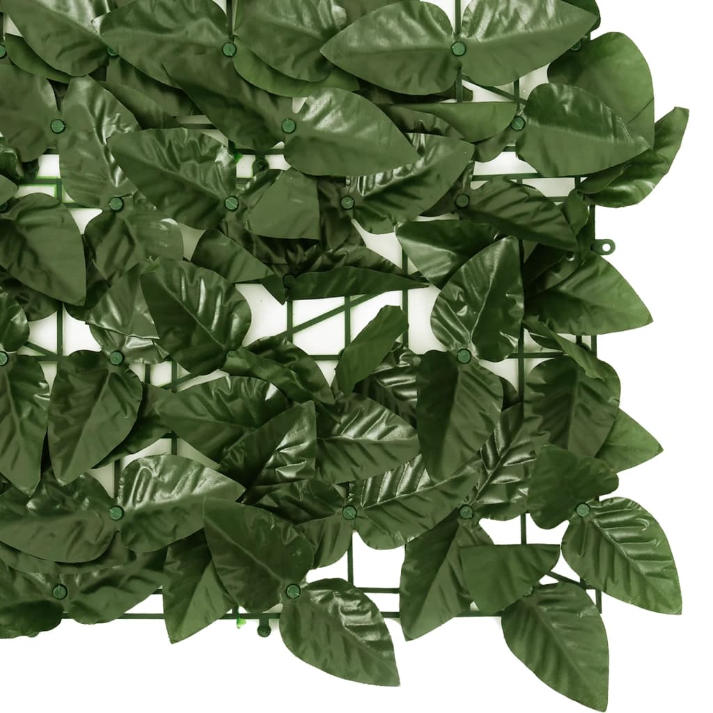 vidaXL sötétzöld leveles erkélyparaván 500 x 100 cm