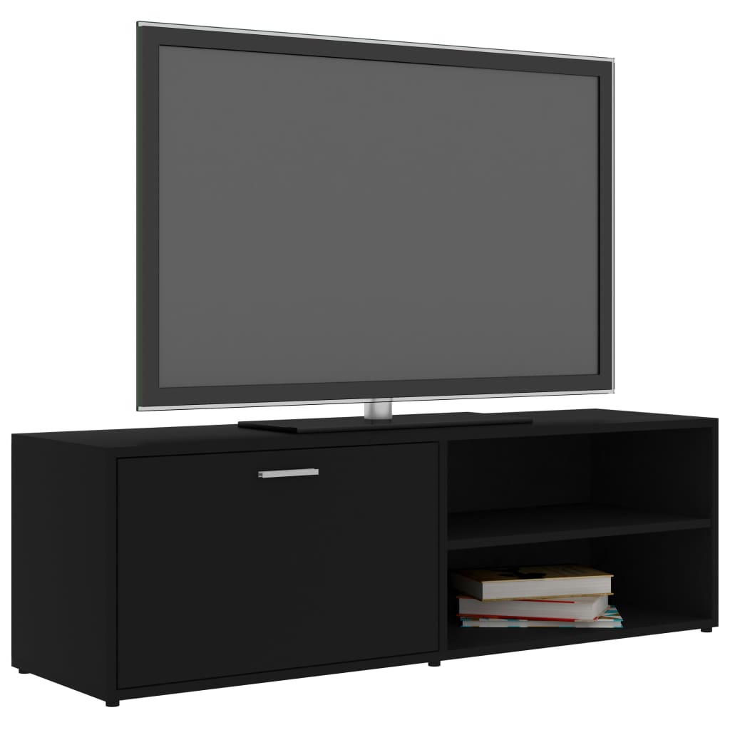 vidaXL fekete forgácslap TV-szekrény 120 x 34 x 37 cm