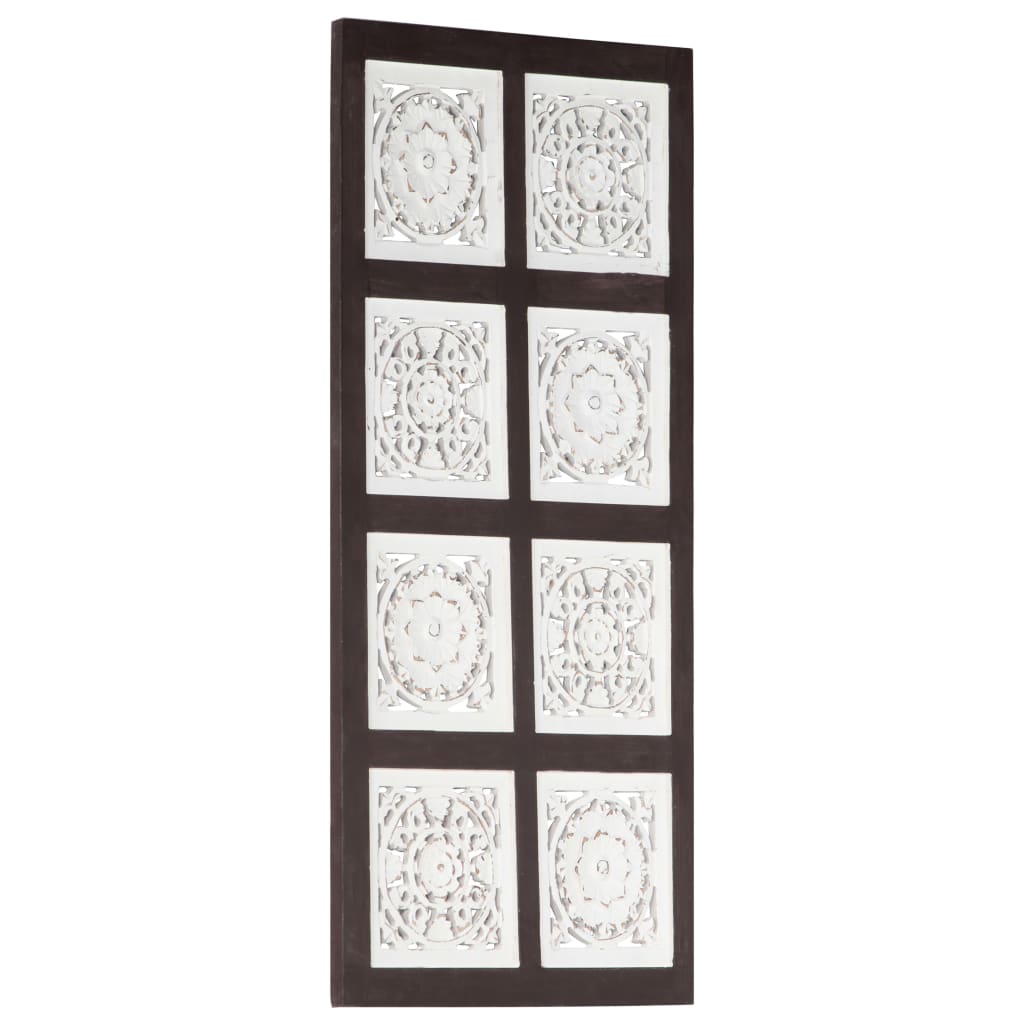 vidaXL barna és fehér kézzel faragott fali panel MDF 40 x 80 x 1,5 cm