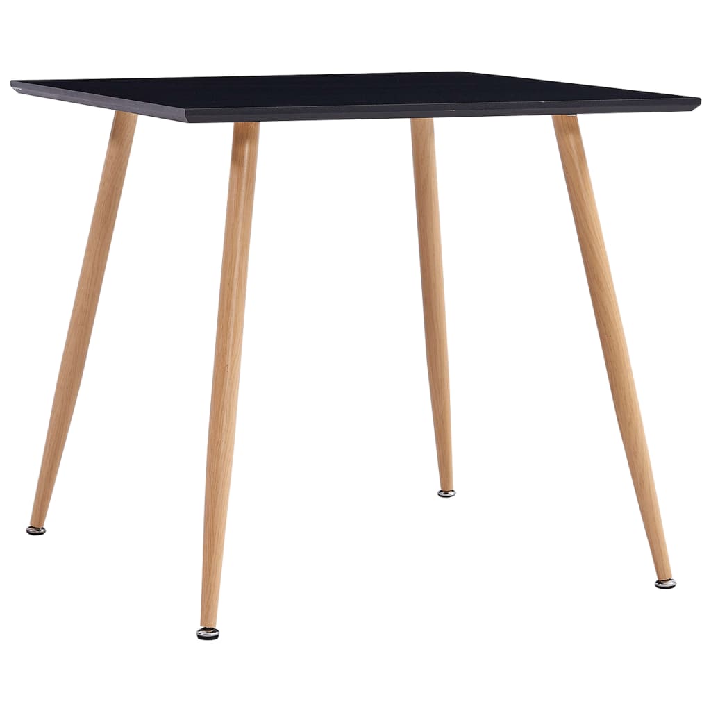vidaXL tölgyszínű és fekete MDF étkezőasztal 80,5 x 80,5 x 73 cm