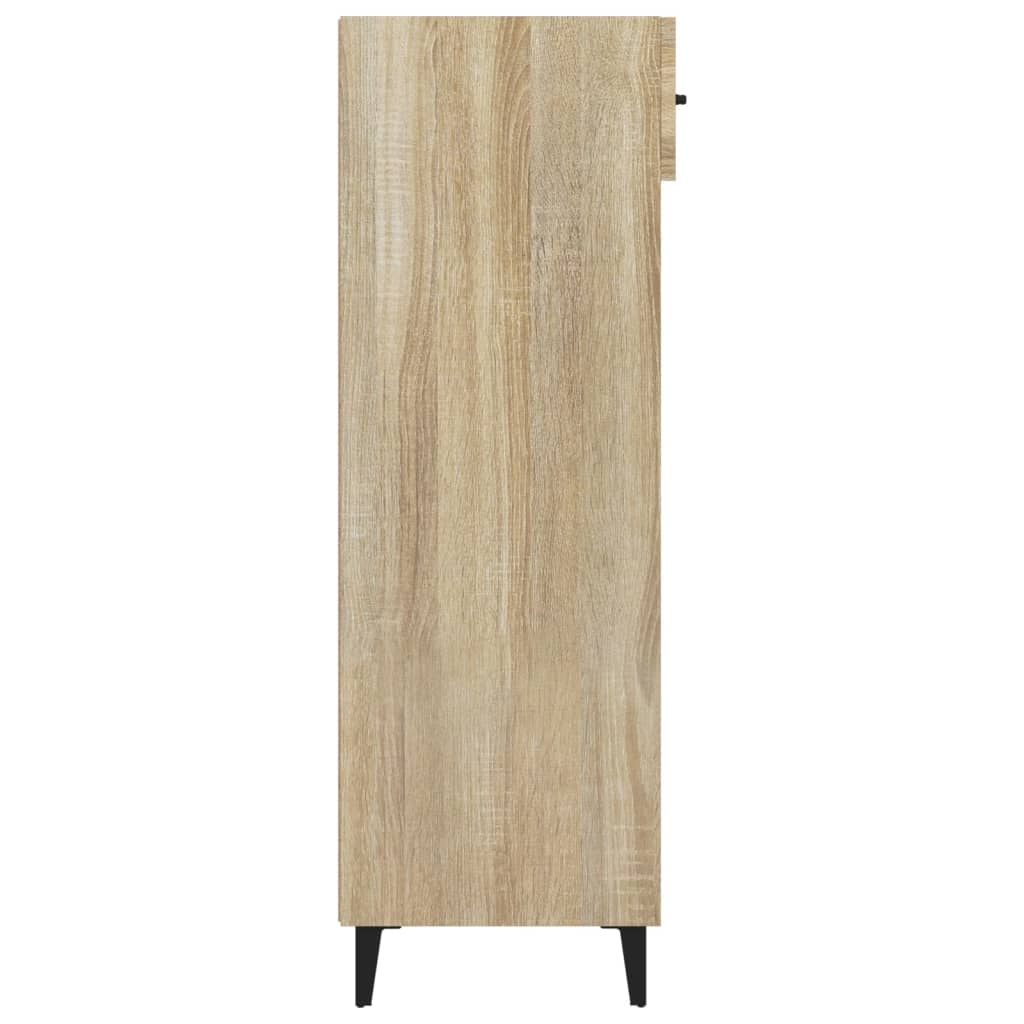 vidaXL sonoma-tölgyszínű szerelt fa cipőszekrény 60 x 35 x 105 cm