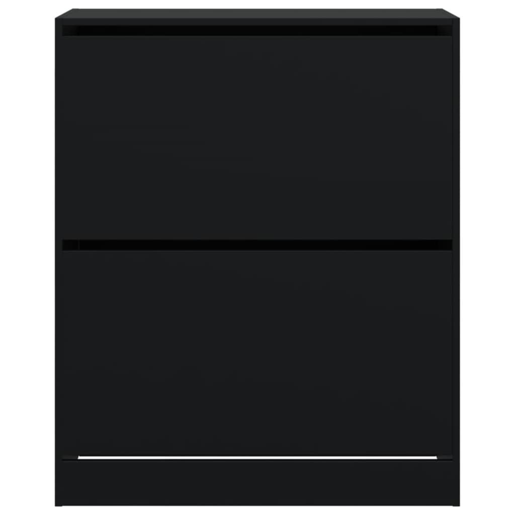 vidaXL fekete szerelt fa cipőszekrény 80 x 34 x 96,5 cm