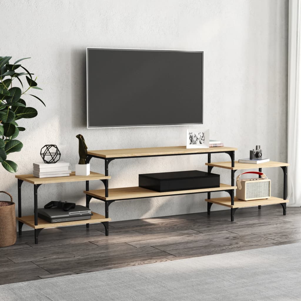 vidaXL sonoma tölgyszínű szerelt fa TV-szekrény 197x35x52 cm
