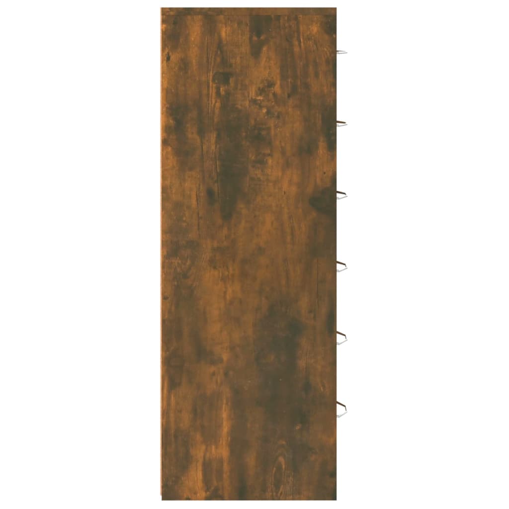 vidaXL füstös tölgy színű szerelt fa komód 6 fiókkal 50 x 34 x 96 cm