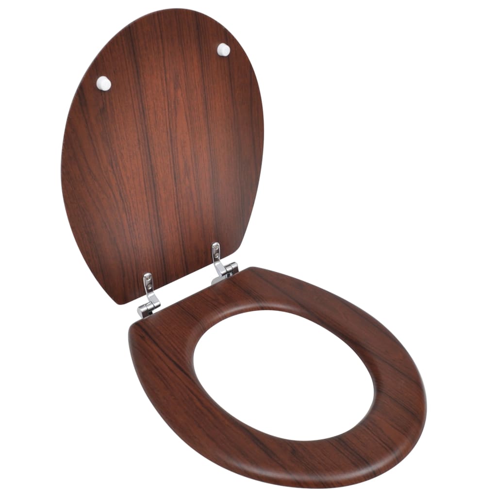 vidaXL egyszerű tervezésű barna MDF WC-ülőke
