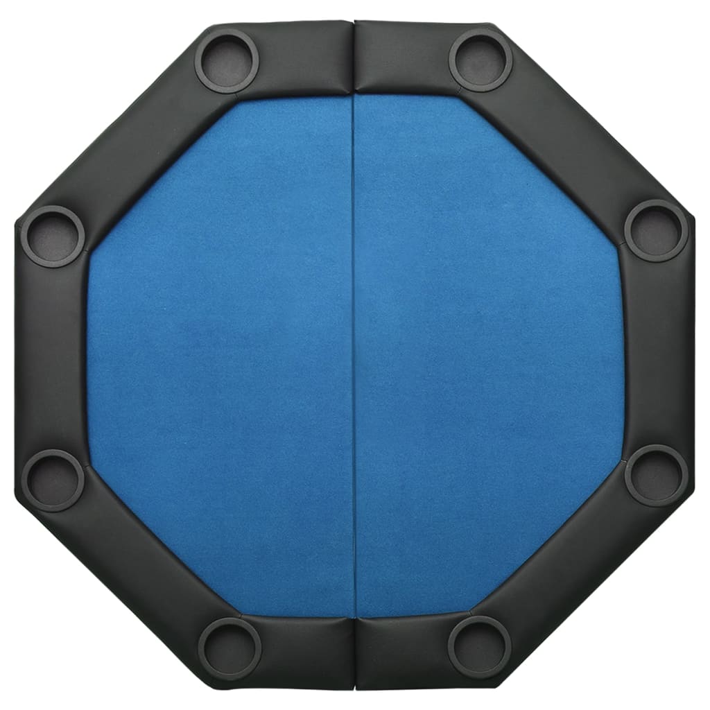 vidaXL 8-személyes kék összecsukható pókerasztal 108 x 108 x 75 cm