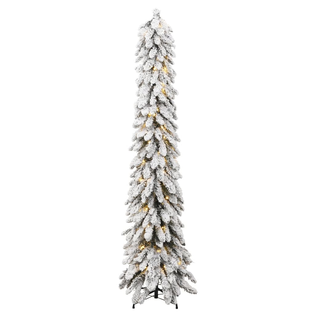 vidaXL megvilágított műkarácsonyfa 100 LED-del és hóval 180 cm