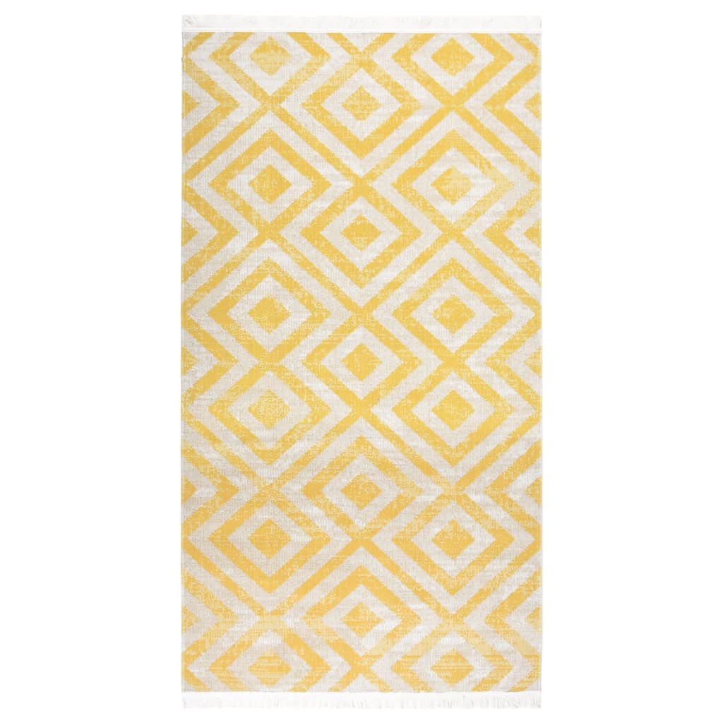 vidaXL sárga-bézs színű lapos szövésű kültéri szőnyeg 80 x 150 cm