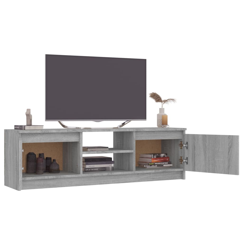 vidaXL szürke sonoma színű szerelt fa TV-szekrény 120 x 30 x 35,5 cm