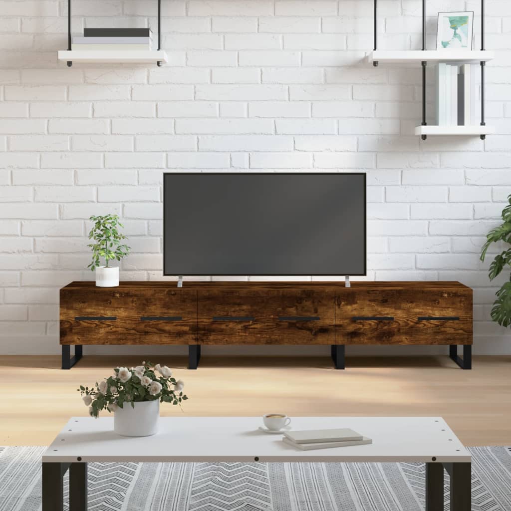 vidaXL füstös tölgyszínű szerelt fa TV-szekrény 150 x 36 x 50 cm