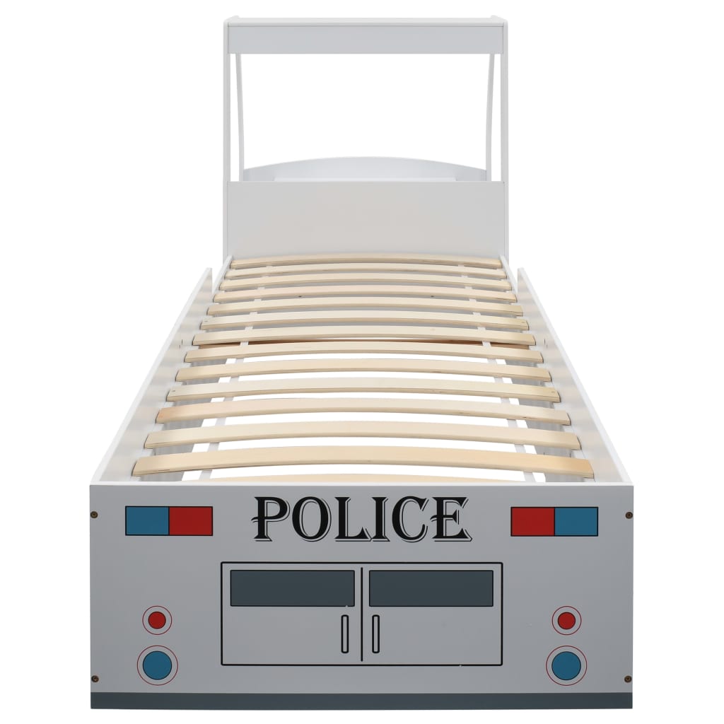 vidaXL rendőrautó formájú gyerekágy memóriahabos matraccal 90 x 200 cm