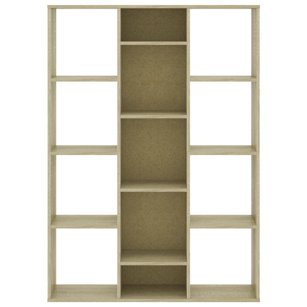 vidaXL Sonoma forgácslap térelválasztó/könyvszekrény 100 x 24 x 140 cm