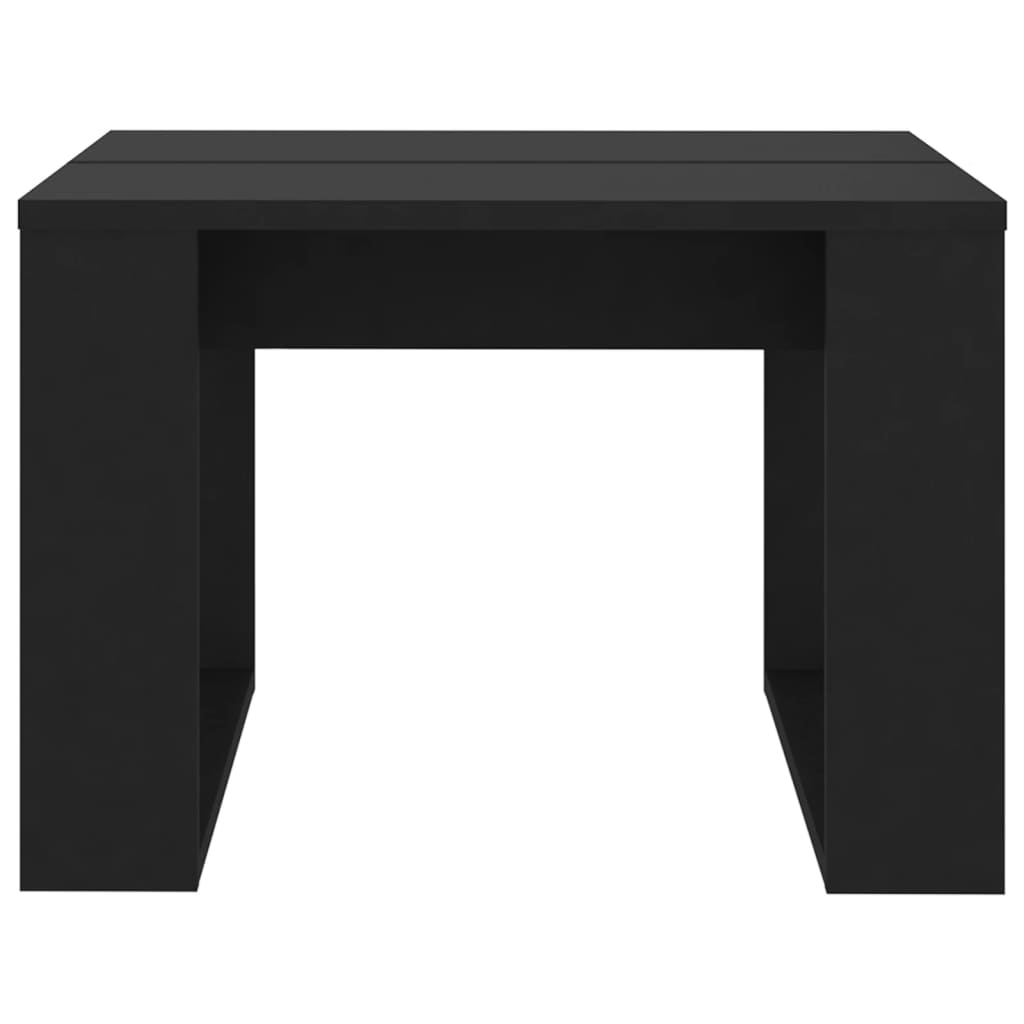 vidaXL fekete forgácslap kisasztal 50 x 50 x 35 cm