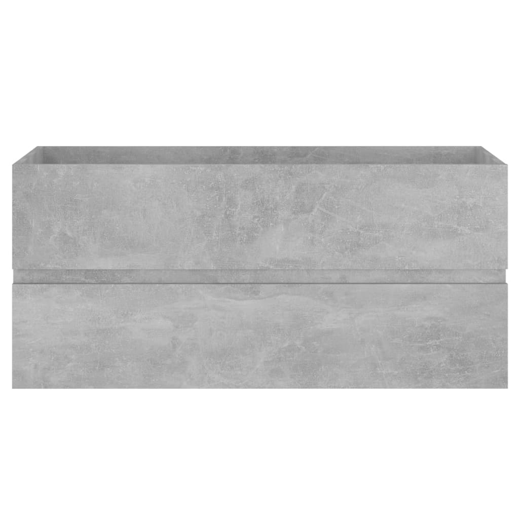 vidaXL betonszürke forgácslap mosdószekrény 100 x 38,5 x 45 cm