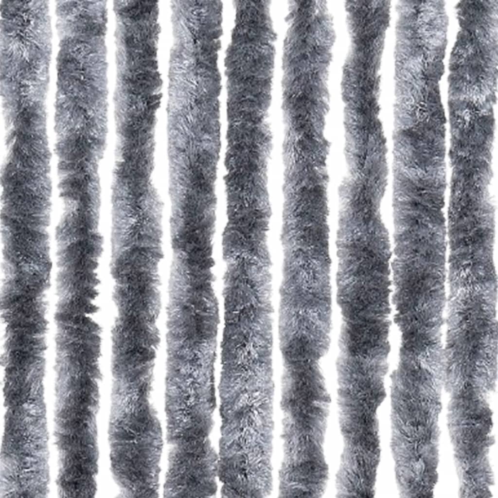 vidaXL ezüstszínű zsenília rovarfüggöny 90 x 200 cm